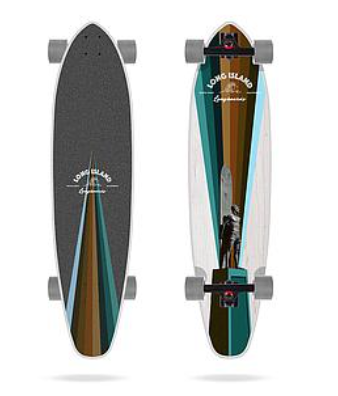 Longboard Long Island Bronze 37.85"X9.3" Kicktail